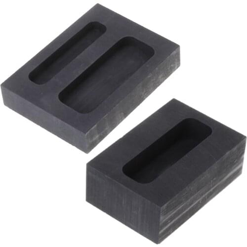 2pcs High Stability Graphite Crucible Mould Gold Silver Metal Ingot Melting Mold
