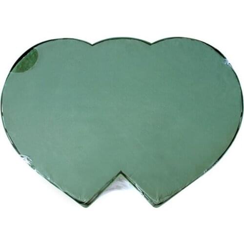 45*35cm Double Heart Artificial Plastic Frame Sucker With Flower Foam Muds For Wedding Party Floral Arrangement Car Decoration