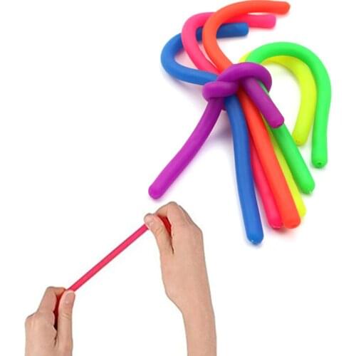 5/10pcs Soft Anti Stress Rope Fidget Noodle Stretch/Pull/Twirl/Wrap/Squeeze Toys Puzzle Baby Early Educational Toy