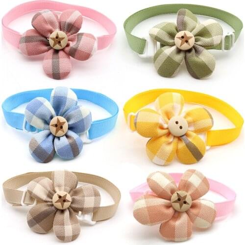 50/100 Pc Pet Dog Grooming Product Flower Design Puppy Dog Cat Bow Tie Necktie Adjustable Pet Dog Collar Bowties Dog Accessories
