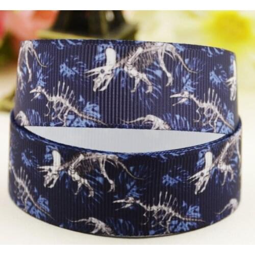22mm 25mm 38mm 75mm Ruban satin Dinosaur printed Grosgrain Ribbon Hair Accessories party decoration 10 Yards X-02494