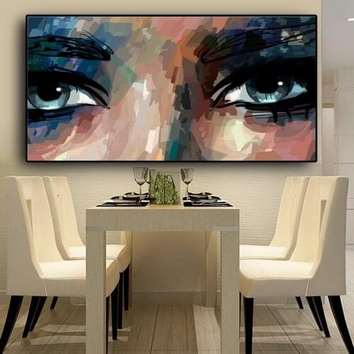 Abstract Art Colorful Eye Picture Canvas Painting Print Art Picture Poster As Home Decoration for Living Room Wall Without Frame