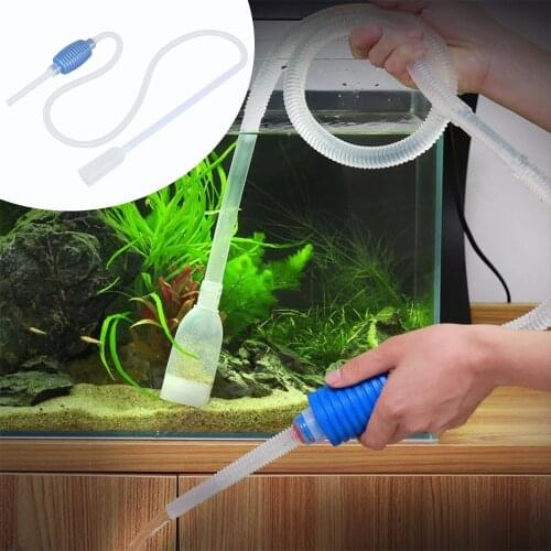 Aquarium Gravel Cleaner Vacuum Handheld Siphon Fish Tank Pump Cleaning Tool Accessories Manual Aquarium Vacuum Water Changer