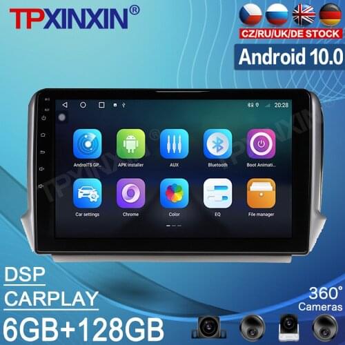 Android 128G For Peugeot 2008 208 2011 2012 - 2019 Car Tape Radio Recorder Video Player GPS Navi Auto Audio Multimedia Head Unit