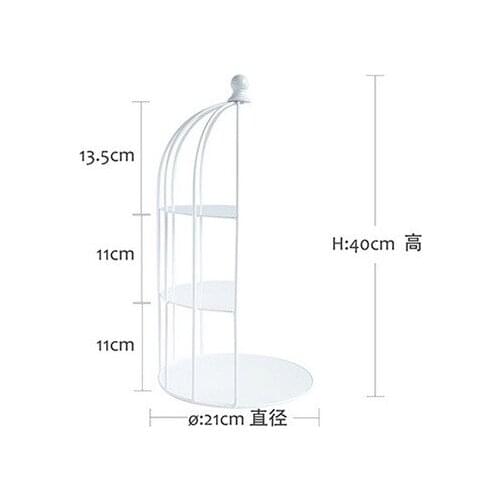 Free shipping White half decoration bird cage wrought iron cage cream-colored paint pot wedding decoration