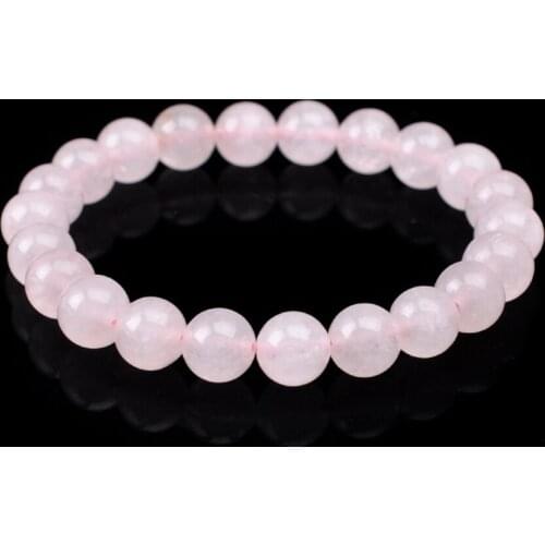 Romantic Rosequartz Beaded Strand Bracelets Healing Natural Stone Boho Bracelet Love Jewelry for Girls Friendship Dropshipping