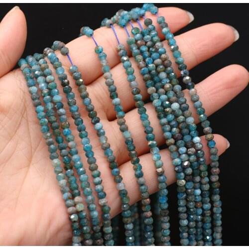 Natural Stone Bead Faceted Apatite Spacer Bead High Quality for Fashion Jewelry Making Necklace Bracelet Crafts Accessories