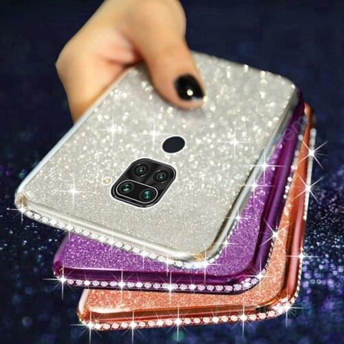 Girl Glitter Star Diamond Case For REDMI 9 9C NFC 9T 9A 9AT 8 8A 7 7A Note 9s 8T 8 9 7 10 10s Pro poco X3 NFC Cute Bling Cover