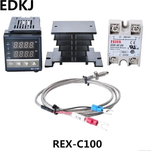 1set REX-C100 Thermostat RKC PID Digital intelligent Industrial temperature controller 220V/40A RELAY SSR Relay output
