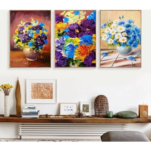 Oil Painting Print Wall Art Flower Canvas Painting for Living Room Cuadros Decoracion Salon Poster on The Wall Home Decor Prints