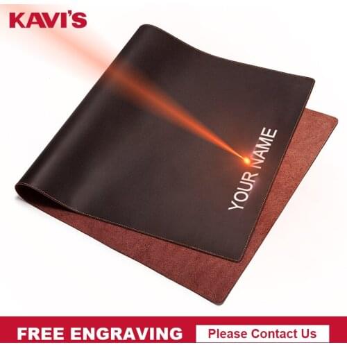 KAVIS Engraving Vintage Office Computer Desk Mat Large Table Keyboard Mouse Pad Cowhide Leather Laptop Desk Gamer Mousepad Mat