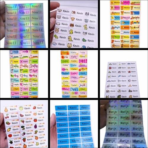 60PCS 30*13mm Colorful customizable name stickers waterproof anti-tear scrapbooking accessories labels vintage BLANK stickers
