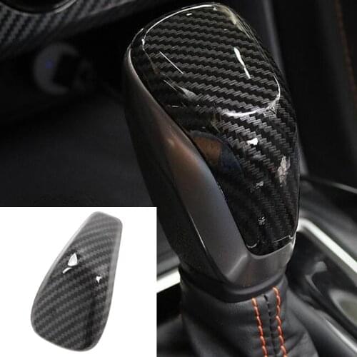 Car Gear Shift Head Knob Frame Cover Trims Stickers For Subaru XV Forester Sk 2018 2019 2020 Interior Car-Styling Accessories