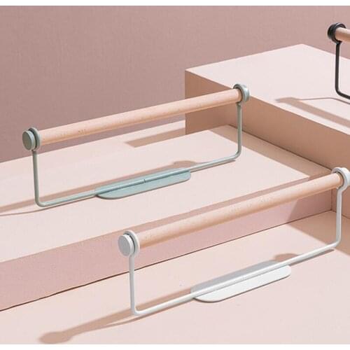 Kitchen Paper Towel Rack Wall-Mounted Oil-Absorbing Paper Cling Film Free Perforated Rag Roll Paper Storage Rack New