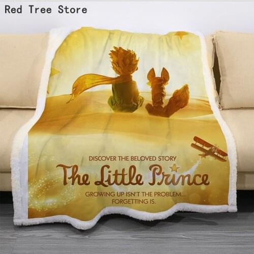 Hot Sale Little Prince 3D Printed Fleece Blanket for Beds Thick Quilt Fashion Bedspread Sherpa Throw Blanket Adults Kids