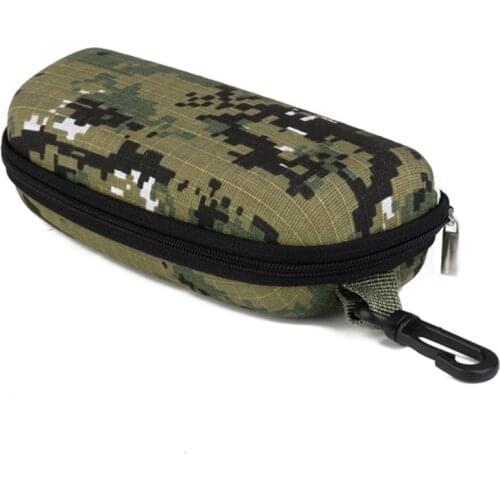 MYTL-Shockproof Case Sunglasses Snap Closure Pouch With Hook Camouflage