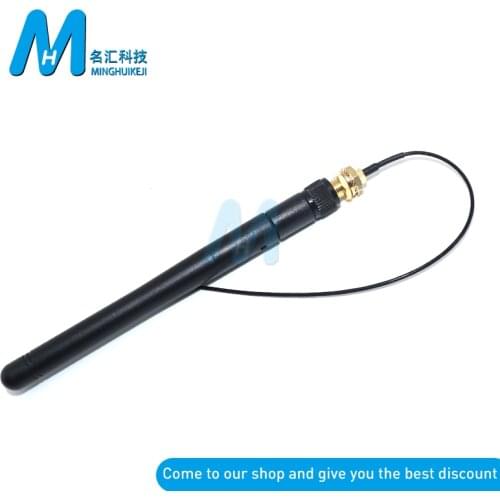 New 2.4GHz 3dBi WiFi 2.4g Antenna Aerial RP-SMA Male wireless router+ 17cm PCI U.FL IPX to RP SMA Male Pigtail Cable ESP8266
