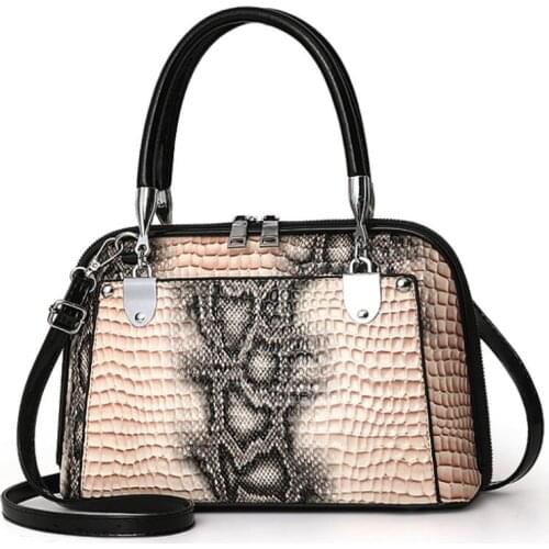2021 new Luxury Crocodile Pattern Crossbody Bags Women Half Round Messenger Bag Pu Leather Handbags Shoulder Bag Sac A Main