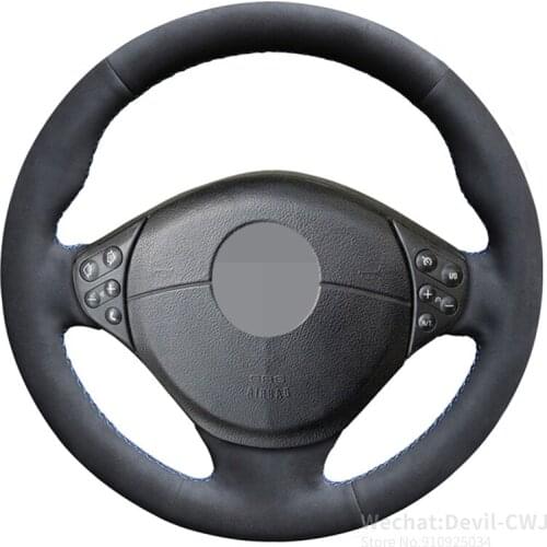 DIY Black Alcantara Suede Car Steering Wheel Cover for BMW E39 5 Series 1999-2003 E53 X5 2000-2006 E36 E46 3 Series 1999-2005