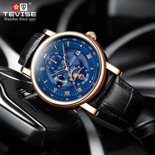 TEVISE 2021 Business Automatic Mechanical Watch For Men Fashion Luxury Tourbillon WristWatch Sport Man Watches Relogio Masculino