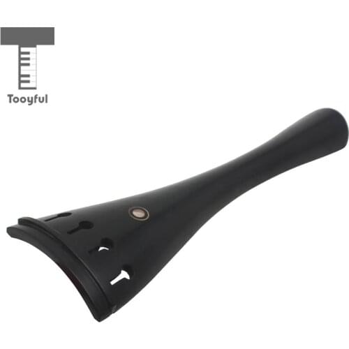 Tooyful Handmade Ebony Cello Harp Tailpiece Wood Tailpiece for 3/4 4/4 Cello Black