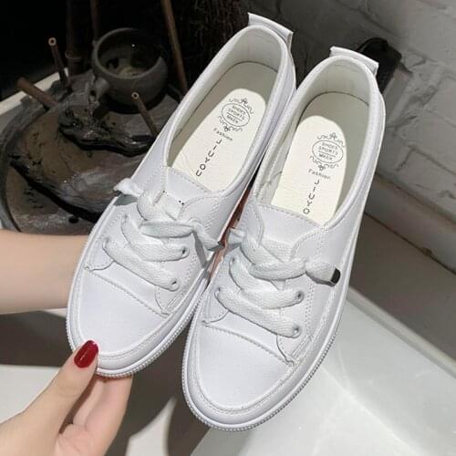 Women shoes fashion Lightweight Breathable Little white shoes ladies flat Convenient Put on and take off White beige outdoor