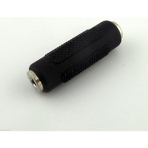 1pcs 3.5mm 1/8" Female to Female Stereo Coupler Audio Connector Adapter Black