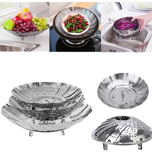 1 PC Multifunction Steamer Shelf Cookware Stainless Steel Steamer Rack Durable Pot Steaming Tray Stand Kitchen Accessories