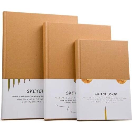 1Pcs Notebook Sketchbook Notepad A5 Diary Drawing Painting Graffiti White Page Blank Paper Art Office School Supplies Stationery