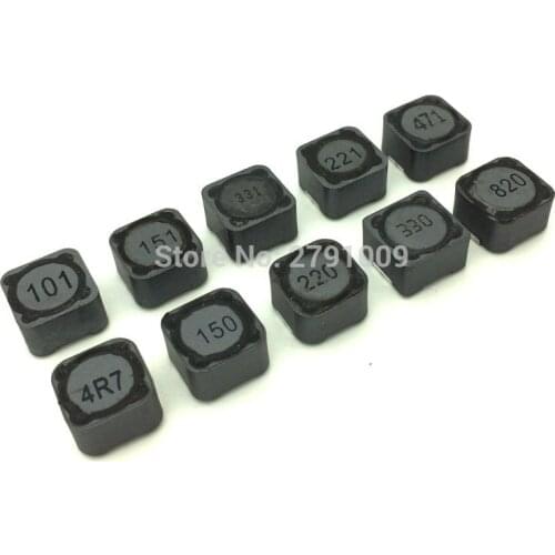 10PCS CDRH127 CD127 CDRH127 10 /15/ 22 / 33 / 47 / 68 UH 12*12*7 SMD Power inductor 1mh 2R2 3R3 4R7 6R8 Chip Inductor 100UH 101