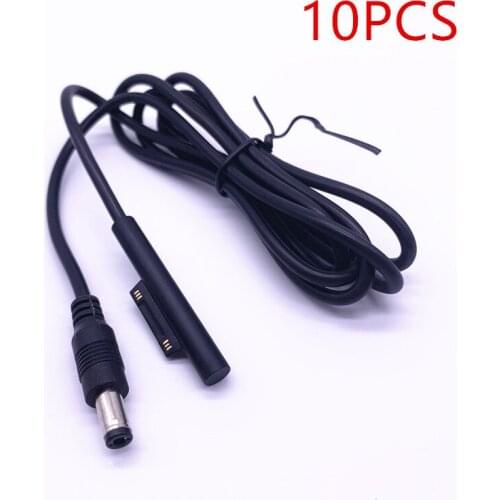 10PCS BLACK Power Charger Adapter Cable Fit for Microsoft Surface RT Surface Pro 3 Pro 4 The DC Size Is 5.5x.2.5mm