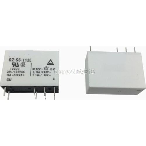10pcs/lot Imported TE power relay OZ-SS-112L SPDT 8PIN 16A / 240VAC