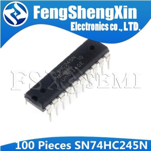 100pcs/lot 74HC245 SN74HC245N 74HC245N DIP-20 Octal bus transceiver IC