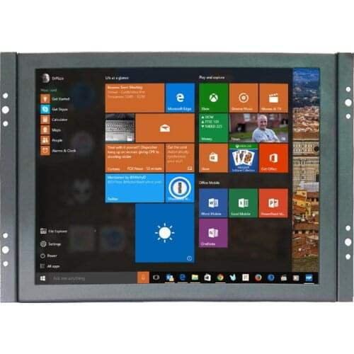 1024x768 High Resolution 4:3 Mini 8 Inch VGA Touch Monitor HDMI Monitor With Resistive Touch Screen