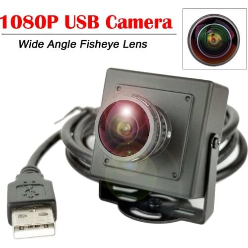 2MP USB Webcam 1080P HD Mini CMOS OV2710 UVC OTG 170degree Fisheye Lens Wide Angle CCTV Security USB2.0 Camera