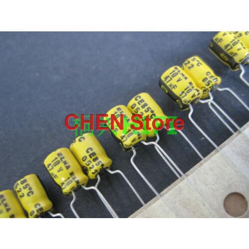 20PCS/50PCS ELNA RC3 10V470UF 5X7MM audio electrolytic capacitor 47uF/10V yellow robe 47uf 10v Ultra small volume