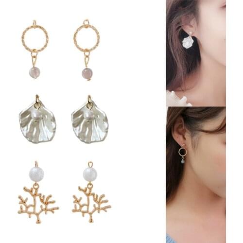 2020New 60Pcs Small Pearl Alloy Pendants button for DIY Jewelry Earring or Necklace Accessories ZM26-ZM28