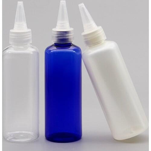 30pcs 150ml Empty Cosmetic Containers DIY SPA Massage Oil Bottle Pointed Moith Lid Cosmetics Packing Refillable Plastic Bottle