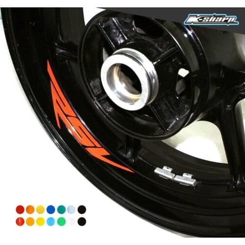 8 X custom inner rim decals wheel reflective sign Stickers stripes Fit Aprilia RSV