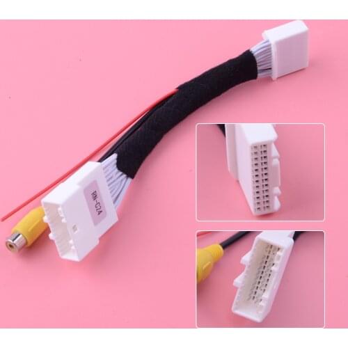 24 Pin 18.2cm Adapter Rear View Camera Connection Cable Metal fit for Renault Dacia Opel Vauxhall