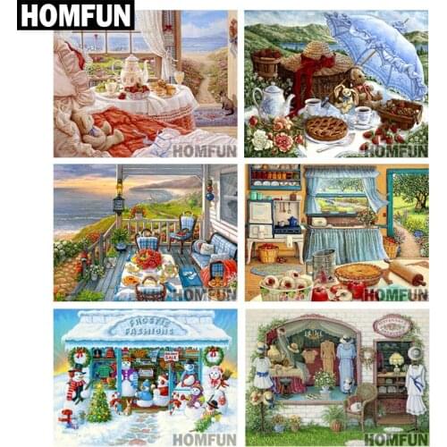 HOMFUN Full Square/Round Drill 5D DIY Diamond Painting "Home Sweet Home" 3D Embroidery Cross Stitch 5D Decor Gift A01023