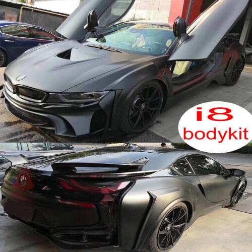 FRP Auto Car Bodykit I8 Front Bumper + Wheel Fender bodykits for BMW I8 Body Kits 2014 2015 2016 2017 2018 2019
