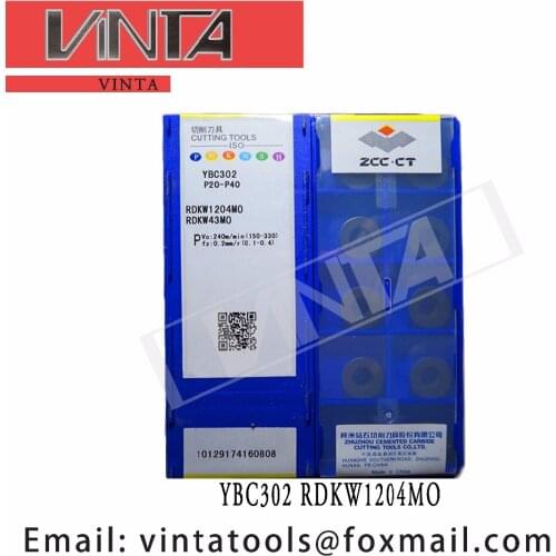 Free shipping high quality 10pcs/lots YBC302 RDKW1204MO cnc carbide milling inserts