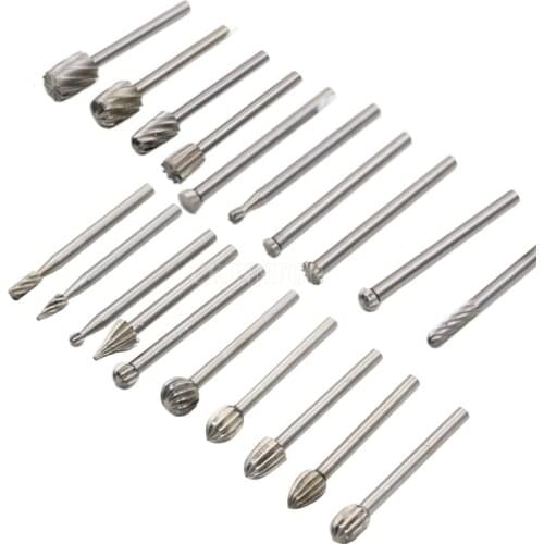 DHL 20 Set 20 PCS Home Power Tools HSS Dremel Routing Wood Rotary Milling Rotary File Cutter Tool Set