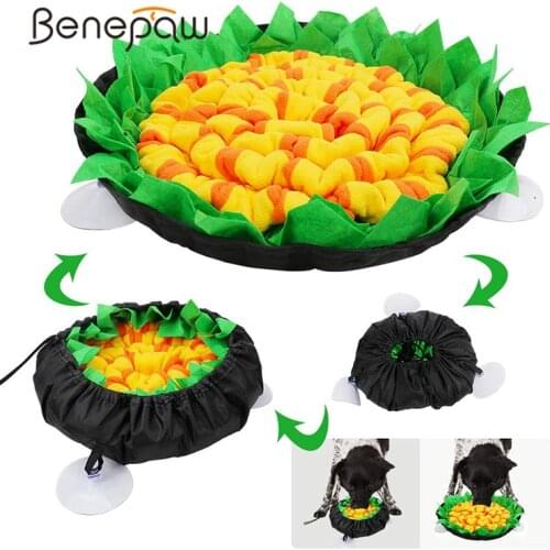 Benepaw Interactive Dog Toys Puzzle Bite-resistant Safe Foldable Anti-slip Hide Food Pet Snuffle Mat Sniffing Training Pad