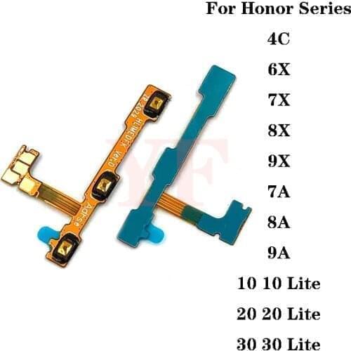 Power ON OFF Volume Button Side Key Switch Flex Cable For Huawei Honor 4C 6X 7X 7C 7A 7S 8 8X 9 9X 10 20 20S 20i 30 30S Lite Pro