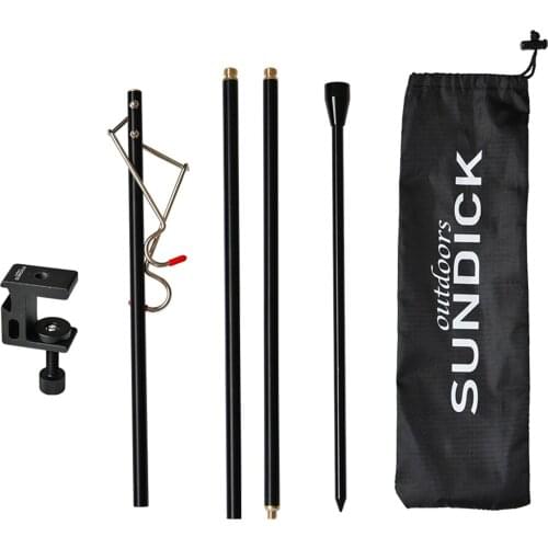 Outdoor Camping Lantern Holder Huntings Hiking Folding Lamp Post Pole Kit Collapsible Hanging Light Fixing Stand Equipment