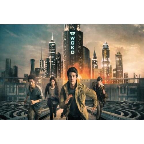 Best Sell Custom The Maze Runner Satin Poster Print Cloth Fabric Wall Poster Print Silk Fabric Print Modern Poster