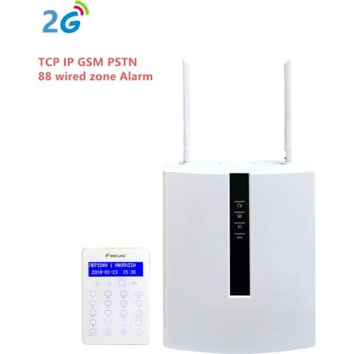 Focus FC-7688 Plus wired security alarm system 96 wired zone 32 wireless zones 4G GSM Alarm internet IP security system