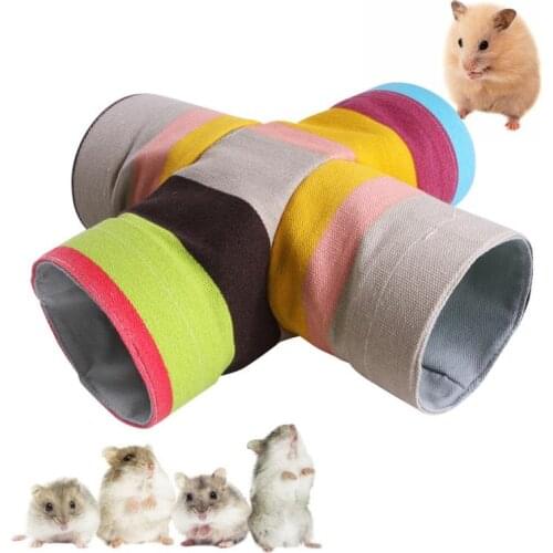 Mini Animal Tunnel Hamster Guinea Pig Exercise Toy Pet Cages Hedgehog Tube Chinchilla House Cave Toy Tunnel For Small Pet